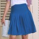 Sea Pleated Mini Skirt